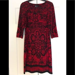 AB Studio red and black dress